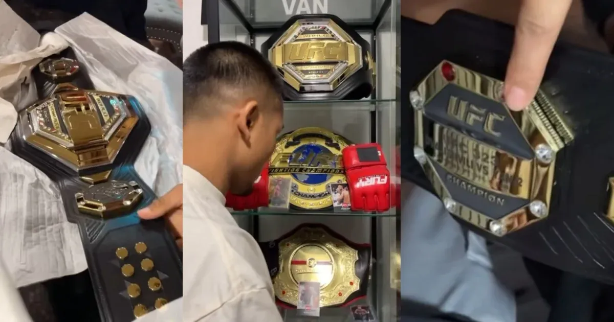 JoshuaVan's championship belt made of real gold and precious diamonds