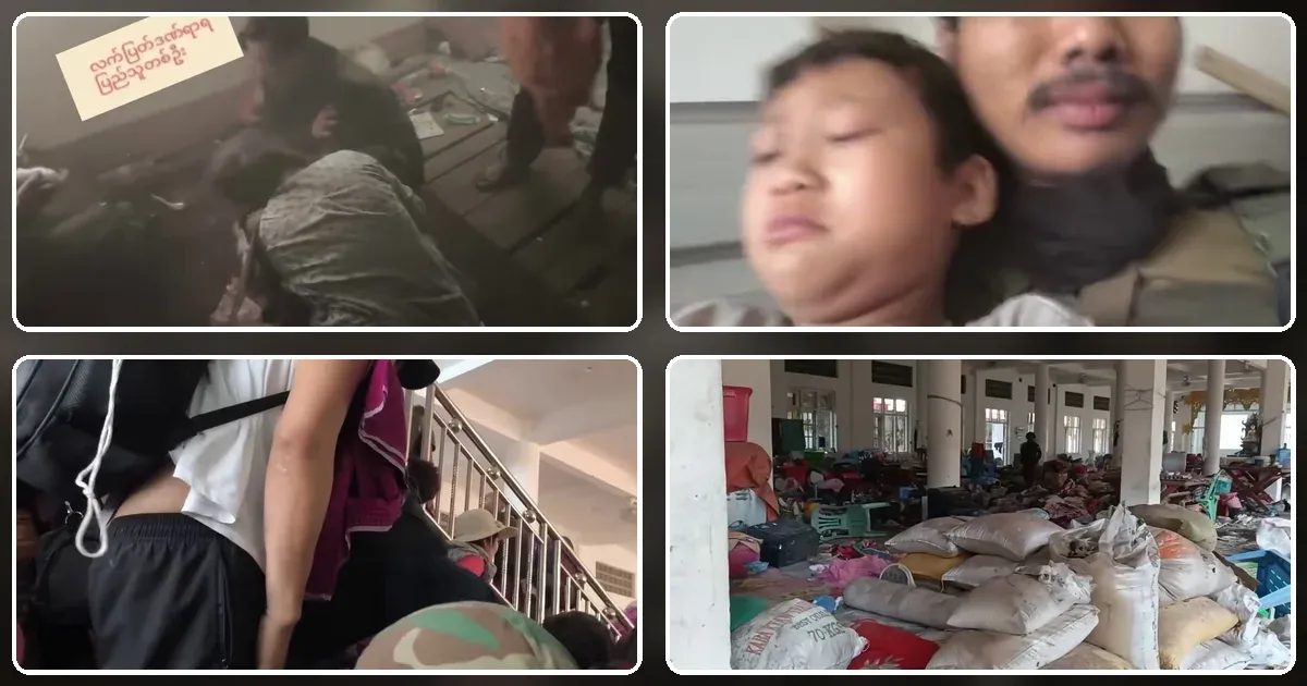 Video footage of the bombing of the Sithshao Monastery in Van Mao