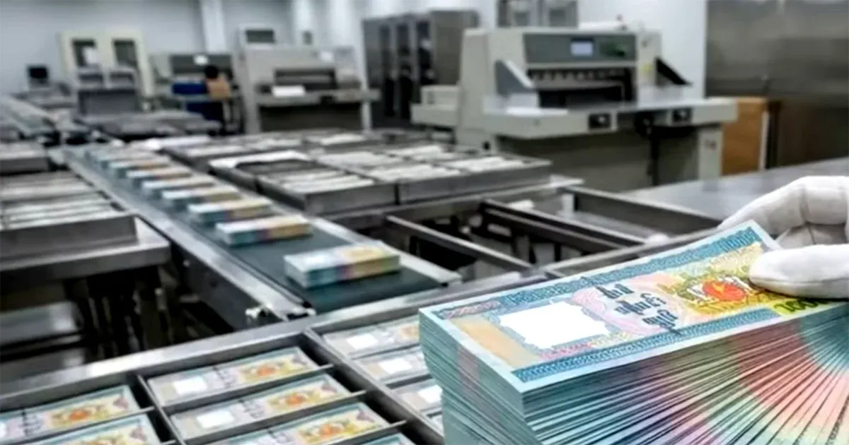Video file showing the production of Burmese money step by step