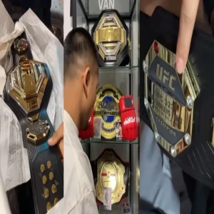 JoshuaVan's championship belt made of real gold and precious diamonds