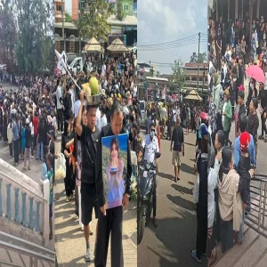 The entire town of Mae Sot came to see the funeral scene of the Irrawaddy girl